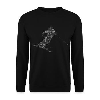 Ski Freestyle Ski Jumping Slopestyle Herren - Unisex Pullover - Schwarz - Vorne - Alina (178cm) & Michal (187cm)