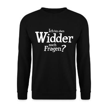 Sternzeichen Widder - Unisex Pullover - Schwarz - Vorne - Alina (178cm) & Michal (187cm)
