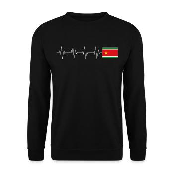 Passion Drapeau Guadeloupe Cadeau Homme Femme - Sweat-shirt Unisexe - noir - Devant - Alina (178cm) & Michal (187cm)