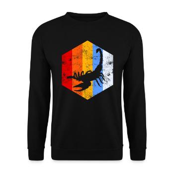 Skorpion Sternzeichen - Unisex Pullover - Schwarz - Vorne - Alina (178cm) & Michal (187cm)