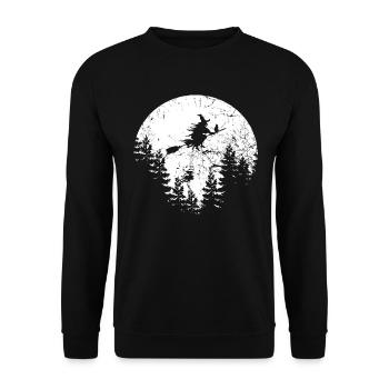 Lune sorcière sorcière Witch Lune Lune - Sweat-shirt Unisexe - noir - Devant - Alina (178cm) & Michal (187cm)