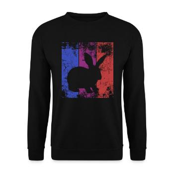 Rabbit Rabbit - Unisex Sweatshirt - black - Front - Alina (178cm) & Michal (187cm)