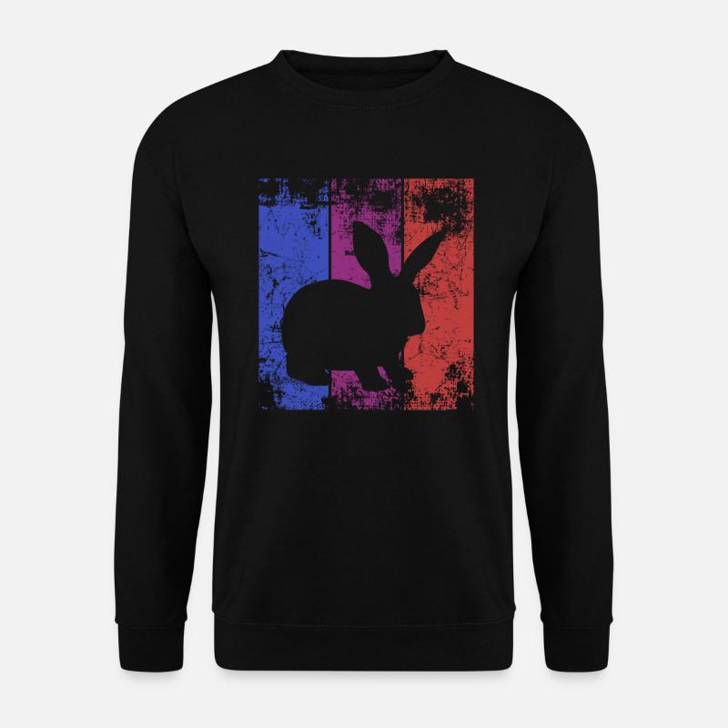 Hase Kaninchen - Unisex Pullover - Schwarz