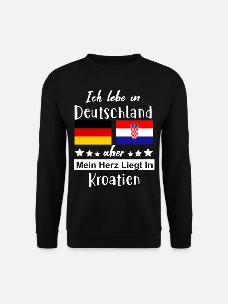 Deutschland Kroatien - Unisex Pullover - Schwarz
