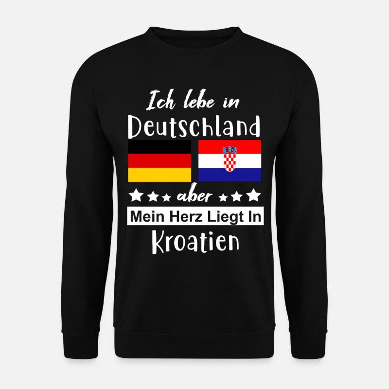 Deutschland Kroatien - Unisex Pullover - Schwarz
