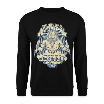 Elektriker - Unisex Pullover - Schwarz - Vorne - Alina (178cm) & Michal (187cm)