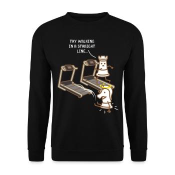 Chess Fitness - Unisex Sweatshirt - black - Front - Alina (178cm) & Michal (187cm)