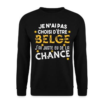 Belgique Belge Bruxelles Cadeau Humour Pays - Sweat-shirt Unisexe - noir - Devant - Alina (178cm) & Michal (187cm)