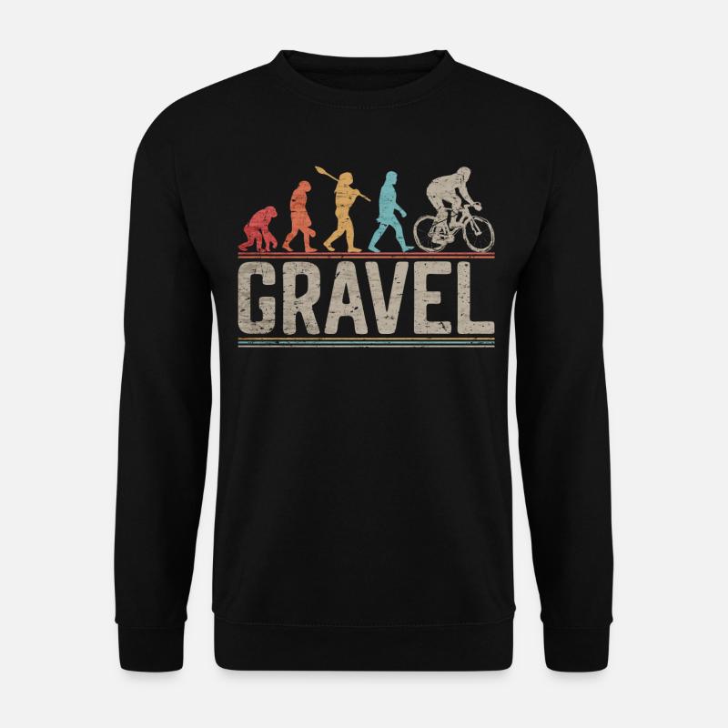 Fahren Sie Gravel Bike Evolution von Man Funny Bicycle - Unisex Pullover - Schwarz