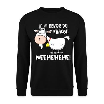 Bevor du fragst - Unisex Pullover - Schwarz - Vorne - Alina (178cm) & Michal (187cm)