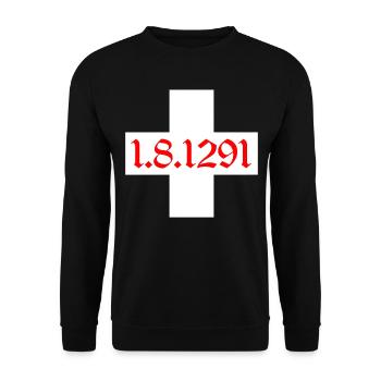 Schweiz T-shirt Geschenkidee - Unisex Pullover - Schwarz - Vorne - Alina (178cm) & Michal (187cm)