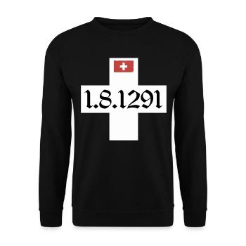 Schweiz T-shirt Geschenkidee - Unisex Pullover - Schwarz - Vorne - Alina (178cm) & Michal (187cm)