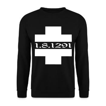 Schweiz T-shirt Geschenkidee - Unisex Pullover - Schwarz - Vorne - Alina (178cm) & Michal (187cm)