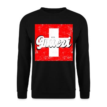 Schweiz T-shirt Geschenkidee - Unisex Pullover - Schwarz - Vorne - Alina (178cm) & Michal (187cm)