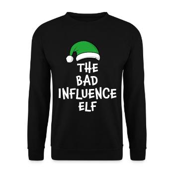 Der Elf mit schlechtem Einfluss - Unisex Pullover - Schwarz - Vorne - Alina (178cm) & Michal (187cm)