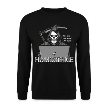 Reaper Homeoffice - Unisex Pullover - Schwarz - Vorne - Alina (178cm) & Michal (187cm)