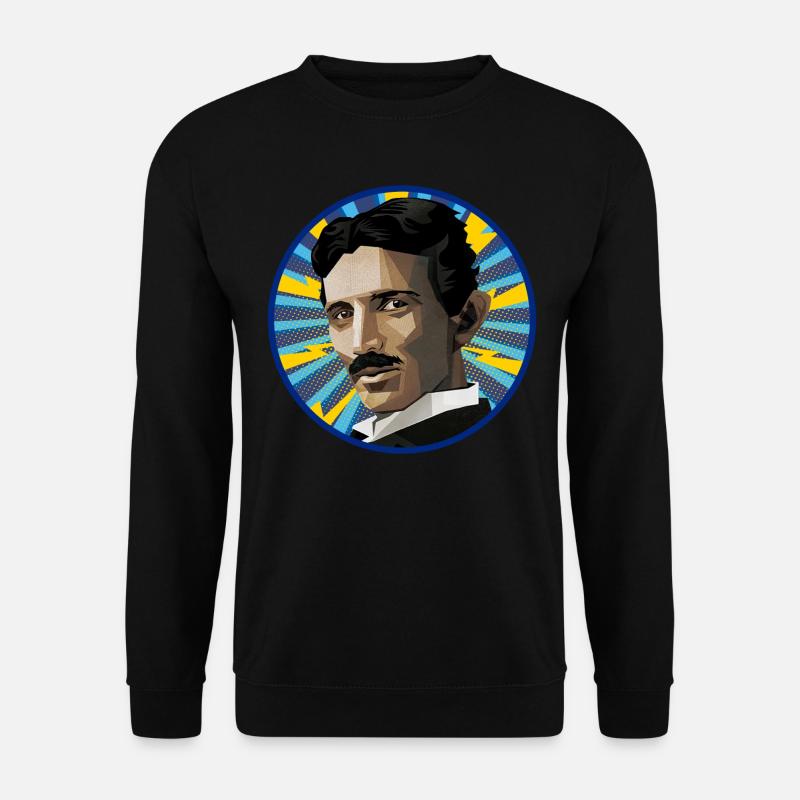 Nicola Tesla Popart - Unisex Pullover - Schwarz