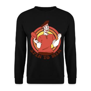 Spin To Win Pingpong Outfit Table Tennis Player - Unisex Sweatshirt - black - Front - Alina (178cm) & Michal (187cm)