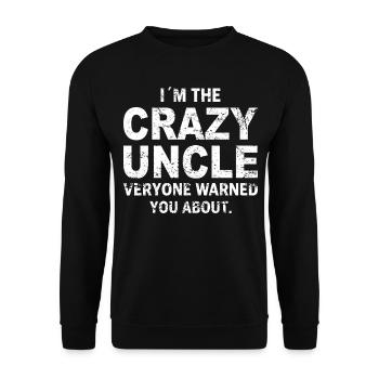 Uncle Godfather Hero Gift for Godfather - Unisex Sweatshirt - black - Front - Alina (178cm) & Michal (187cm)