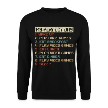Idée cadeau rétro de jeu - Sweat-shirt Unisexe - noir - Devant - Alina (178cm) & Michal (187cm)