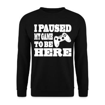 Gaming Retro Gift Idea - Unisex Sweatshirt - black - Front - Alina (178cm) & Michal (187cm)