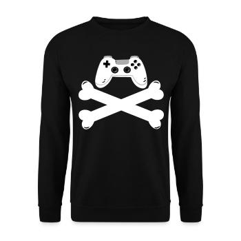Gaming Retro Gift Idea - Unisex Sweatshirt - black - Front - Alina (178cm) & Michal (187cm)