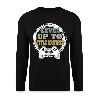 Bruder Gaming Retro Gift Idea - Unisex Sweatshirt - black - Front - Alina (178cm) & Michal (187cm)