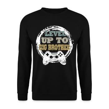 Bruder Gaming Retro Gift Idea - Unisex Sweatshirt - black - Front - Alina (178cm) & Michal (187cm)