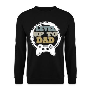 Daddy Gaming Retro Geschenkidee - Unisex Pullover - Schwarz - Vorne - Alina (178cm) & Michal (187cm)