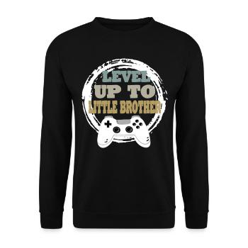 Bruder Gaming Retro Gift Idea - Unisex Sweatshirt - black - Front - Alina (178cm) & Michal (187cm)