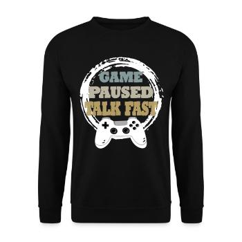 Gaming Retro Gift Idea - Unisex Sweatshirt - black - Front - Alina (178cm) & Michal (187cm)