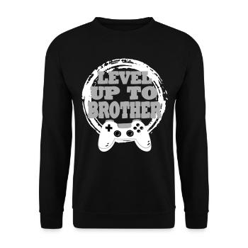 Bruder Gaming Retro Gift Idea - Unisex Sweatshirt - black - Front - Alina (178cm) & Michal (187cm)