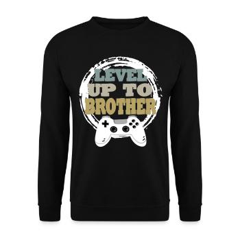 Bruder Gaming Retro Gift Idea - Unisex Sweatshirt - black - Front - Alina (178cm) & Michal (187cm)