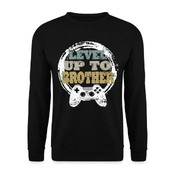 Bruder Gaming Retro Gift Idea - Unisex Sweatshirt - black - Front - Alina (178cm) & Michal (187cm)