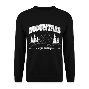 Idée cadeau de randonnée alpiniste - Sweat-shirt Unisexe - noir - Devant - Alina (178cm) & Michal (187cm)