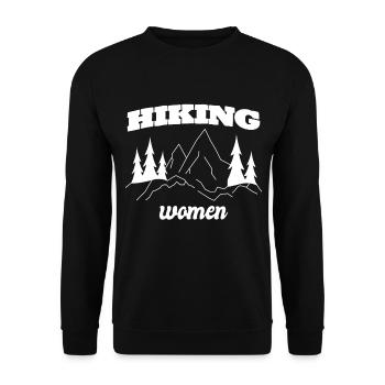 Tenue de plein air amusante pour femmes pour les randonneurs - Sweat-shirt Unisexe - noir - Devant - Alina (178cm) & Michal (187cm)