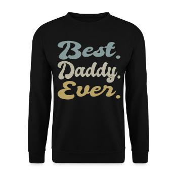 Retro Papa Outfit zum Vatertag - Unisex Pullover - Schwarz - Vorne - Alina (178cm) & Michal (187cm)