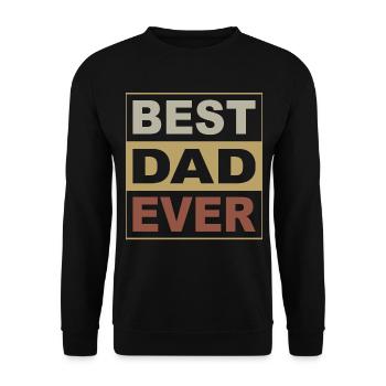 Retro Papa Outfit zum Vatertag - Unisex Pullover - Schwarz - Vorne - Alina (178cm) & Michal (187cm)