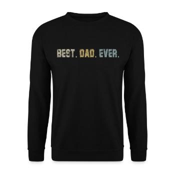 Retro Papa Outfit zum Vatertag - Unisex Pullover - Schwarz - Vorne - Alina (178cm) & Michal (187cm)