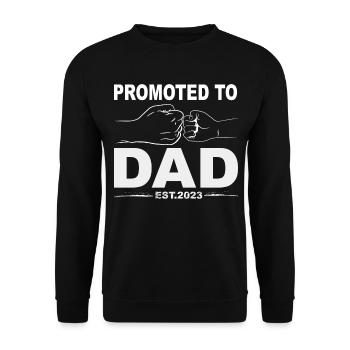 Retro Papa Outfit zum Vatertag - Unisex Pullover - Schwarz - Vorne - Alina (178cm) & Michal (187cm)