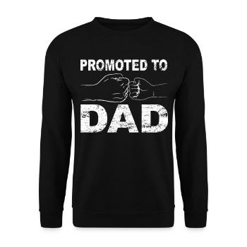 Retro Papa Outfit zum Vatertag - Unisex Pullover - Schwarz - Vorne - Alina (178cm) & Michal (187cm)
