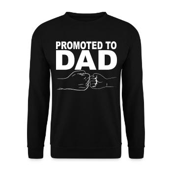Retro Papa Outfit zum Vatertag - Unisex Pullover - Schwarz - Vorne - Alina (178cm) & Michal (187cm)