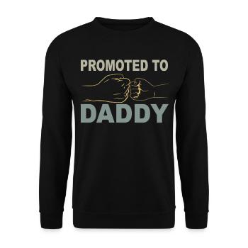 Retro Papa Outfit zum Vatertag - Unisex Pullover - Schwarz - Vorne - Alina (178cm) & Michal (187cm)