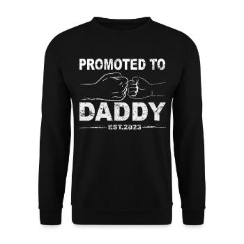 Tenue Retro Papa pour la fête des pères - Sweat-shirt Unisexe - noir - Devant - Alina (178cm) & Michal (187cm)