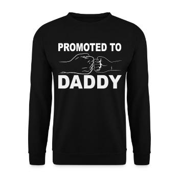 Retro Papa Outfit zum Vatertag - Unisex Pullover - Schwarz - Vorne - Alina (178cm) & Michal (187cm)