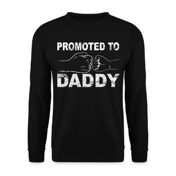 Retro Papa Outfit zum Vatertag - Unisex Pullover - Schwarz - Vorne - Alina (178cm) & Michal (187cm)