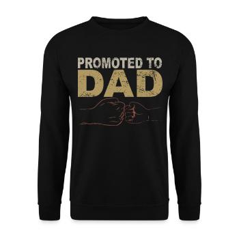 Retro Papa Outfit zum Vatertag - Unisex Pullover - Schwarz - Vorne - Alina (178cm) & Michal (187cm)