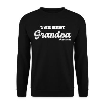 Grand-père grands-parents idée cadeau disant - Sweat-shirt Unisexe - noir - Devant - Alina (178cm) & Michal (187cm)