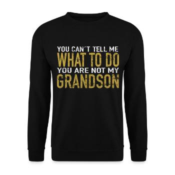 Grand-père grands-parents idée cadeau disant - Sweat-shirt Unisexe - noir - Devant - Alina (178cm) & Michal (187cm)