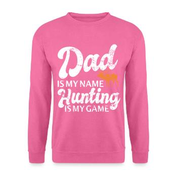 Jäger Papa Jagt.Hirsch Geschenkidee - Unisex Pullover - Pink - Vorne